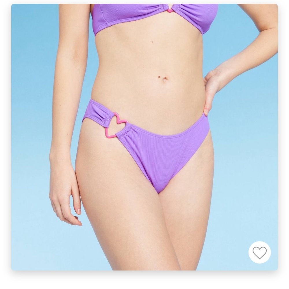 Purple bikini with heart detail